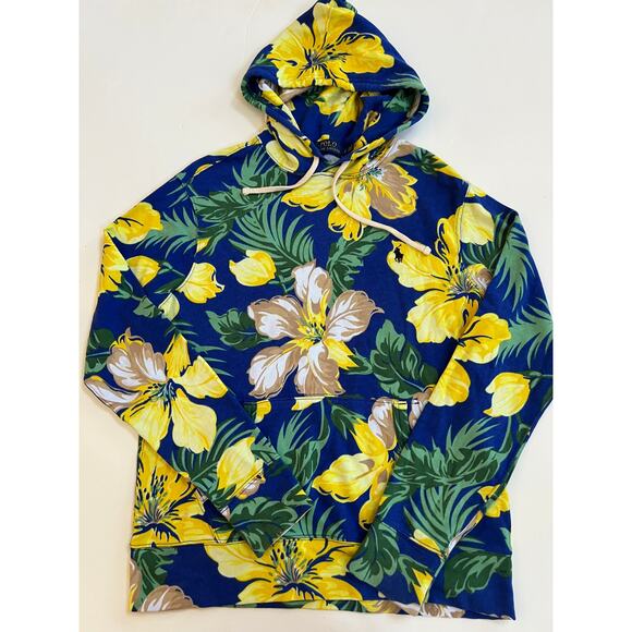 Polo Ralph Lauren Other - Polo Ralph Lauren Men Tropical Hawaiian Floral Graphic Terry Hoodie Size S NWT